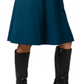 Vestido feminino Leota com manga bufante e estampa de envelope falso, azul, tamanho pequeno