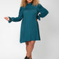 Vestido longo e fluido Bianca com manga bufante Leota feminino (curvo) verde