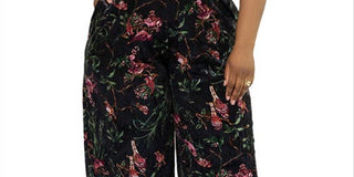 Macacão feminino Leota com estampa floral Ruby e veludo elástico, verde, tamanho 2X