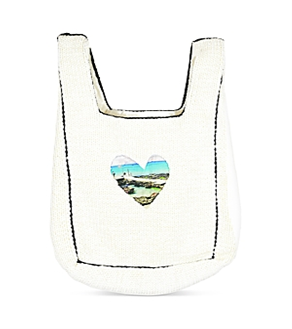 Bolsa tote feminina Kerri Rosenthal the Shopper Imperfect Heart, branca