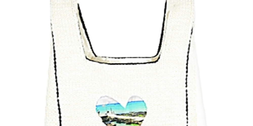 Bolsa tote feminina Kerri Rosenthal the Shopper Imperfect Heart, branca