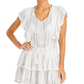 Surf Gypsy Feminino Franja Acabamento Babados Saída de Banho Maiô Branco Tamanho P