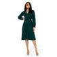 Vestido midi Leota feminino Marcy Fit and Flare verde tamanho pequeno