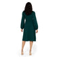 Vestido midi Leota feminino Marcy Fit and Flare verde tamanho pequeno