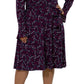 Vestido envelope feminino Leota Rosalia com manga bufante, roxo, tamanho 3X