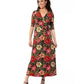 Vestido longo feminino Leota Perfect Wrap vermelho tamanho pequeno