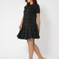 Vestido curto feminino Leota Serenity Swing, preto