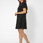 Vestido curto feminino Leota Serenity Swing, preto