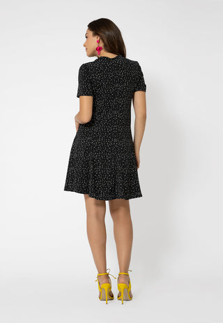 Vestido curto feminino Leota Serenity Swing, preto