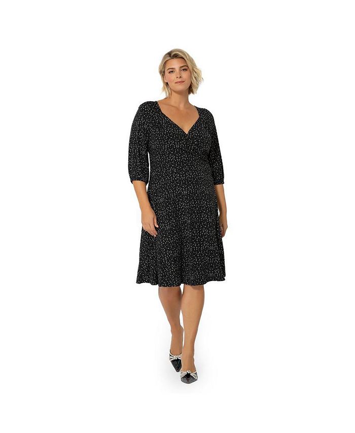 Vestido Becca com manga bufante e coração Leota feminino, preto