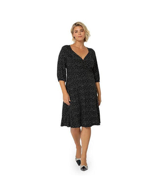 Vestido Becca com manga bufante e coração Leota feminino, preto