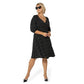 Vestido Becca com manga bufante e coração Leota feminino, preto