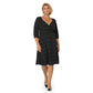 Vestido Becca com manga bufante e coração Leota feminino, preto