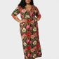 Vestido longo feminino Leota Perfect Wrap vermelho tamanho 2X