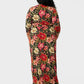 Vestido longo feminino Leota Perfect Wrap vermelho tamanho 2X