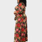 Vestido longo feminino Leota Perfect Wrap vermelho tamanho 2X