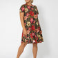 Vestido curto feminino Leota Serenity Swing (curvo) Multi
