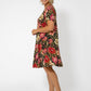 Vestido curto feminino Leota Serenity Swing (curvo) Multi