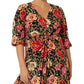 Vestido feminino Leota Tanya com estampa floral vermelho