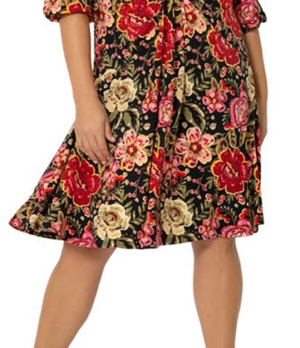 Vestido feminino Leota Tanya com estampa floral vermelho