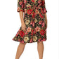 Vestido feminino Leota Tanya com estampa floral vermelho tamanho 2X