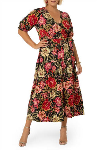 Vestido envelope falso Marlo da Leota para mulheres