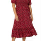 Vestido Kelly com babados e bainha vermelha da Leota Women's