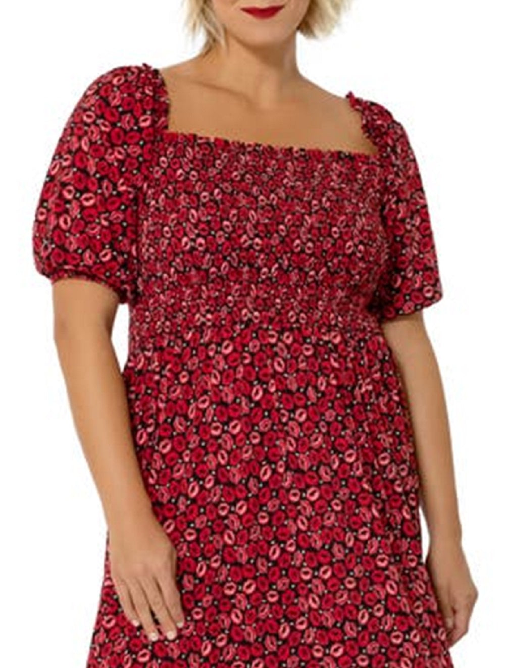 Vestido Kelly com babados e bainha vermelha da Leota Women's