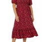 Vestido Kelly com babados e bainha vermelha da Leota Women's