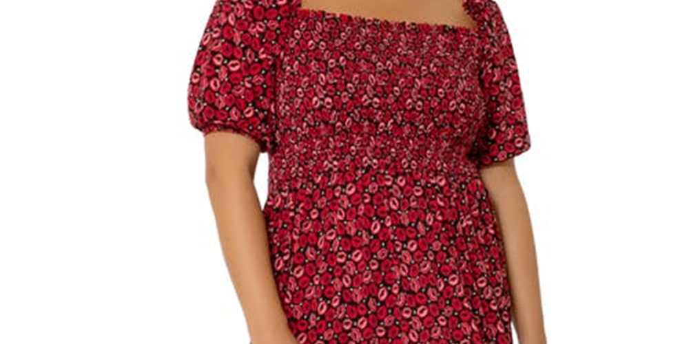 Vestido Kelly com babados e bainha vermelha da Leota Women's