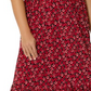 Vestido Kelly com babados e bainha vermelha da Leota Women's