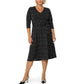 Vestido Eliza com cinto atualizado para mulheres Leota, preto, tamanho 3X
