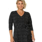 Vestido Eliza com cinto atualizado para mulheres Leota, preto, tamanho 3X