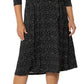 Vestido Eliza com cinto atualizado para mulheres Leota, preto, tamanho 3X