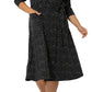 Vestido Eliza com cinto atualizado para mulheres Leota, preto, tamanho 3X