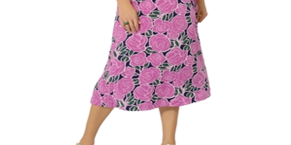 Vestido midi Zoe feminino Leota roxo tamanho 2X