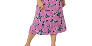 Vestido midi Zoe feminino Leota roxo tamanho 2X