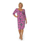 Vestido feminino Leota Marielle com estampa floral roxo tamanho 3X