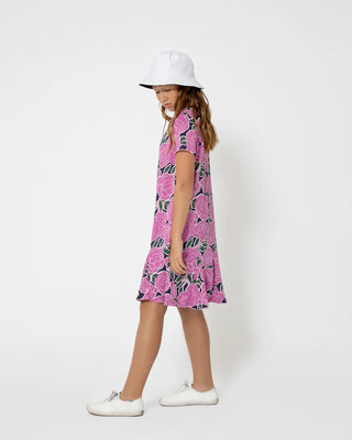 Leota Child Girl's Flowy Ruffled Serenity Dress Purple Size Medium