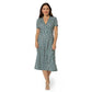 Vestido envelope midi perfeito Amiya da Leota para mulheres, azul, tamanho pequeno