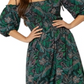 Vestido midi estampado Leota Kelly Lips verde tamanho pequeno