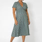 Vestido envelope midi perfeito Amiya feminino Leota azul tamanho 1X