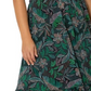Vestido feminino Leota Kelly com babados e bainha verde, tamanho 1X