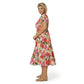 Vestido Michelle com babados em camadas, laranja, Leota Feminino
