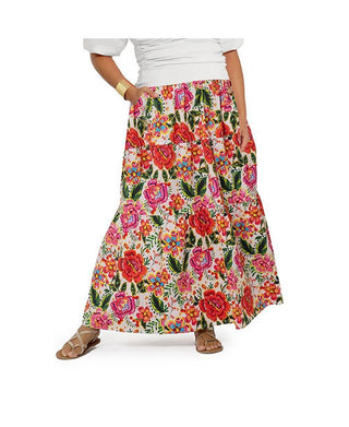 Saia Maxi Evelyn Feminina Leota Vermelha