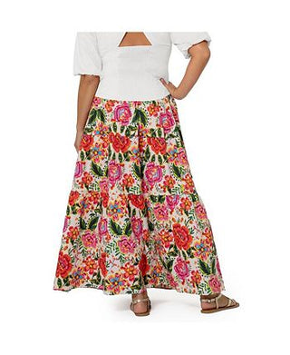 Saia Maxi Evelyn Feminina Leota Vermelha