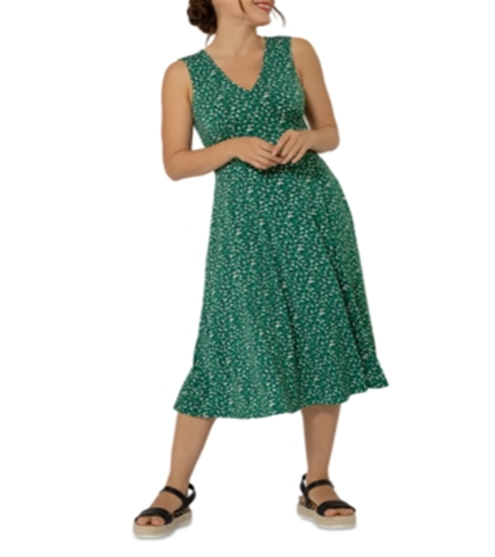 Vestido midi feminino Leota Rosemary verde tamanho pequeno