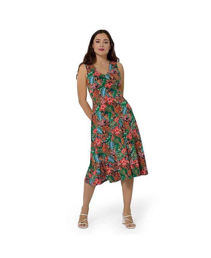 Vestido Leota Feminino Rosemary Multi Verde Tamanho Pequeno