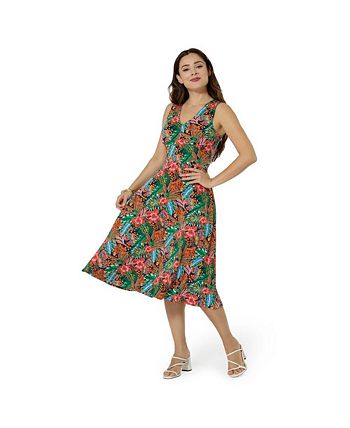 Vestido Leota Feminino Rosemary Multi Verde Tamanho Pequeno
