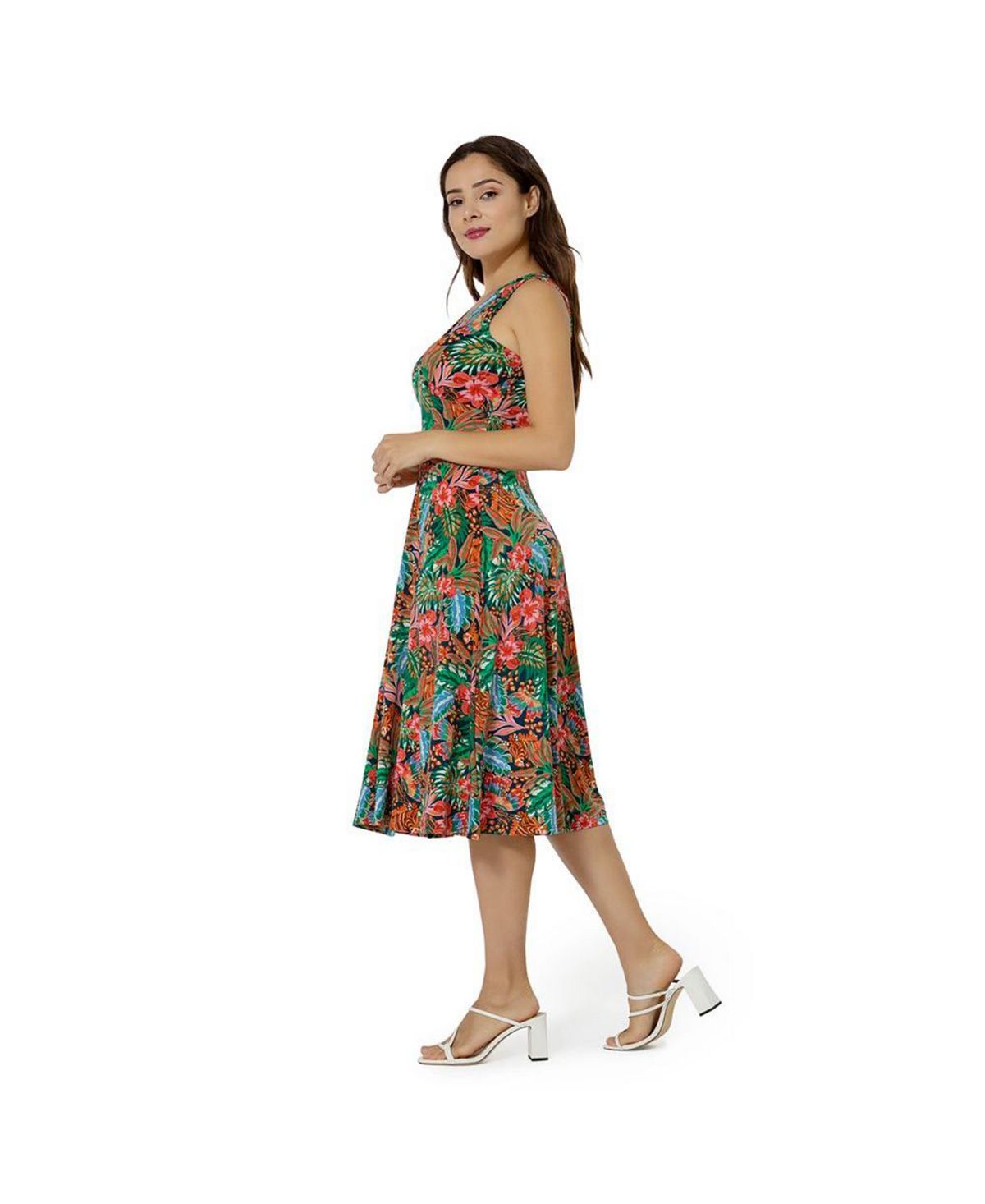 Vestido Leota Feminino Rosemary Multi Verde Tamanho Pequeno